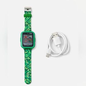 Minecraft Kids Smartwatch Camera Video Games Alarm Calculator Green